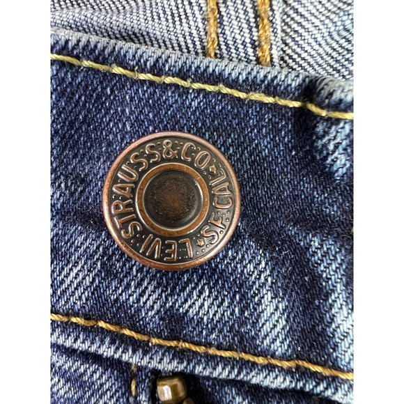 Levis 505 Jeans Mens 31x32 Blue Regular Straight Stretch Denim Pants Medium Wash - Picture 6 of 16